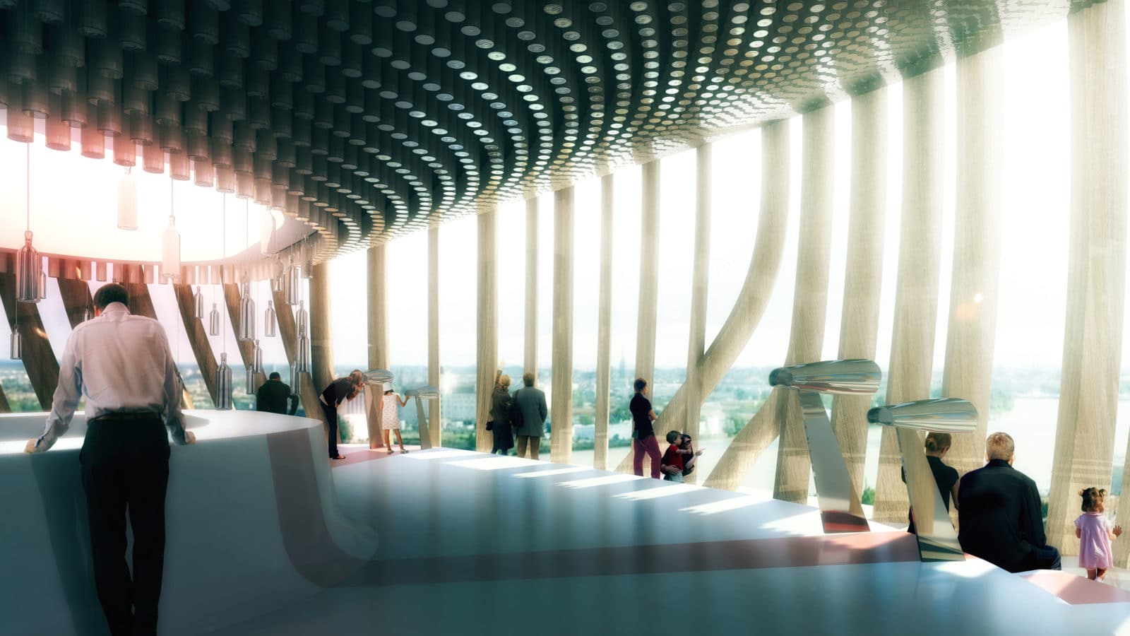 Centre Culturel et Touristique du Vin à Bordeaux par X-TU © CCTV – X-TU – Luxigon
