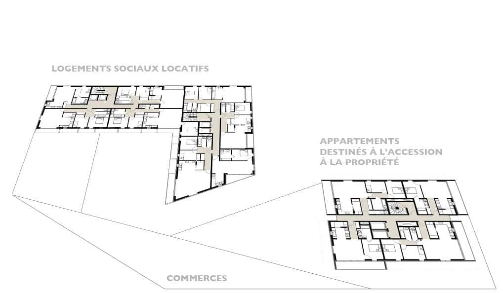 164 logements à Nantes par Ameller & Dubois © Ameller & Dubois