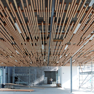 Médiathèque de Méricourt par Jérôme de Alzua Architecture avec l'Atelier 9.81. Mediatheque Mericourt 2 400x400