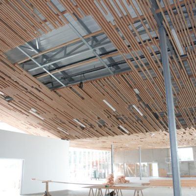 Médiathèque de Méricourt par Jérôme de Alzua Architecture avec l'Atelier 9.81. Mediatheque Mericourt 4 400x400