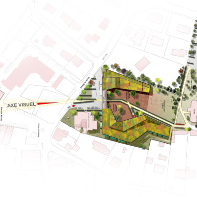 École des Landes à Montagny par AFAA architecture Montagny Plan Masse 500e 400x400