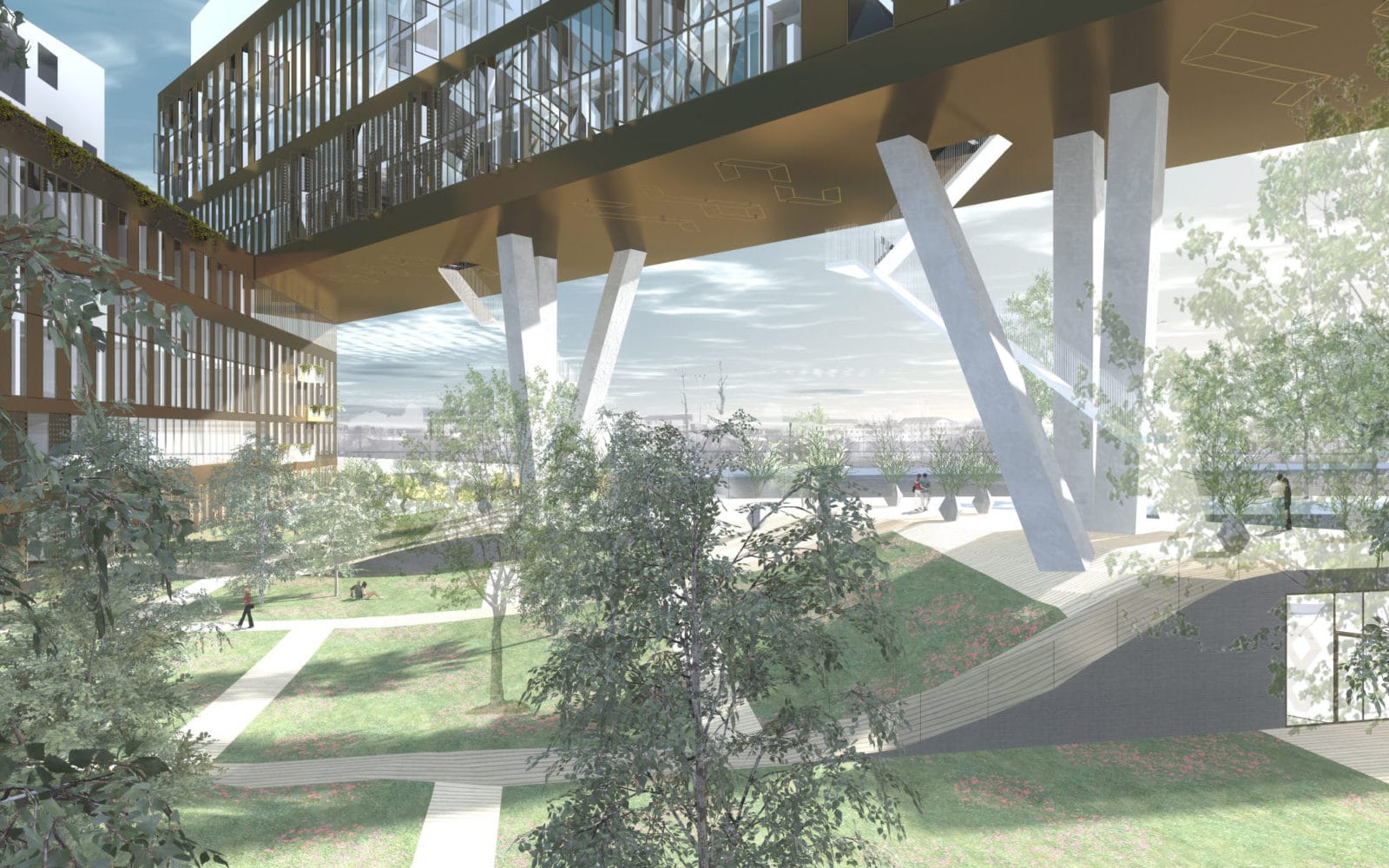 180 logements à Boulogne-Billancourt par HVDN Architecten + Studioninedots © STUDIONINEDOTS