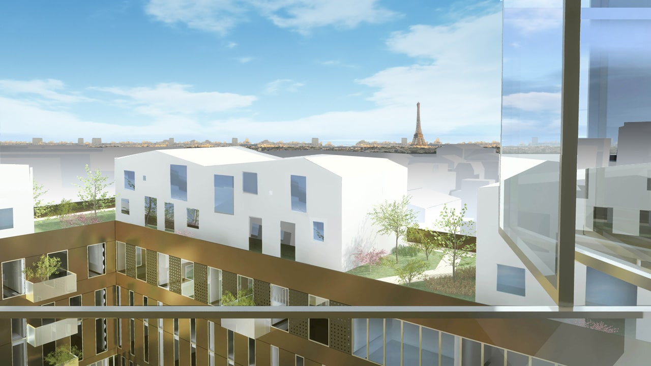 180 logements à Boulogne-Billancourt par HVDN Architecten + Studioninedots © STUDIONINEDOTS