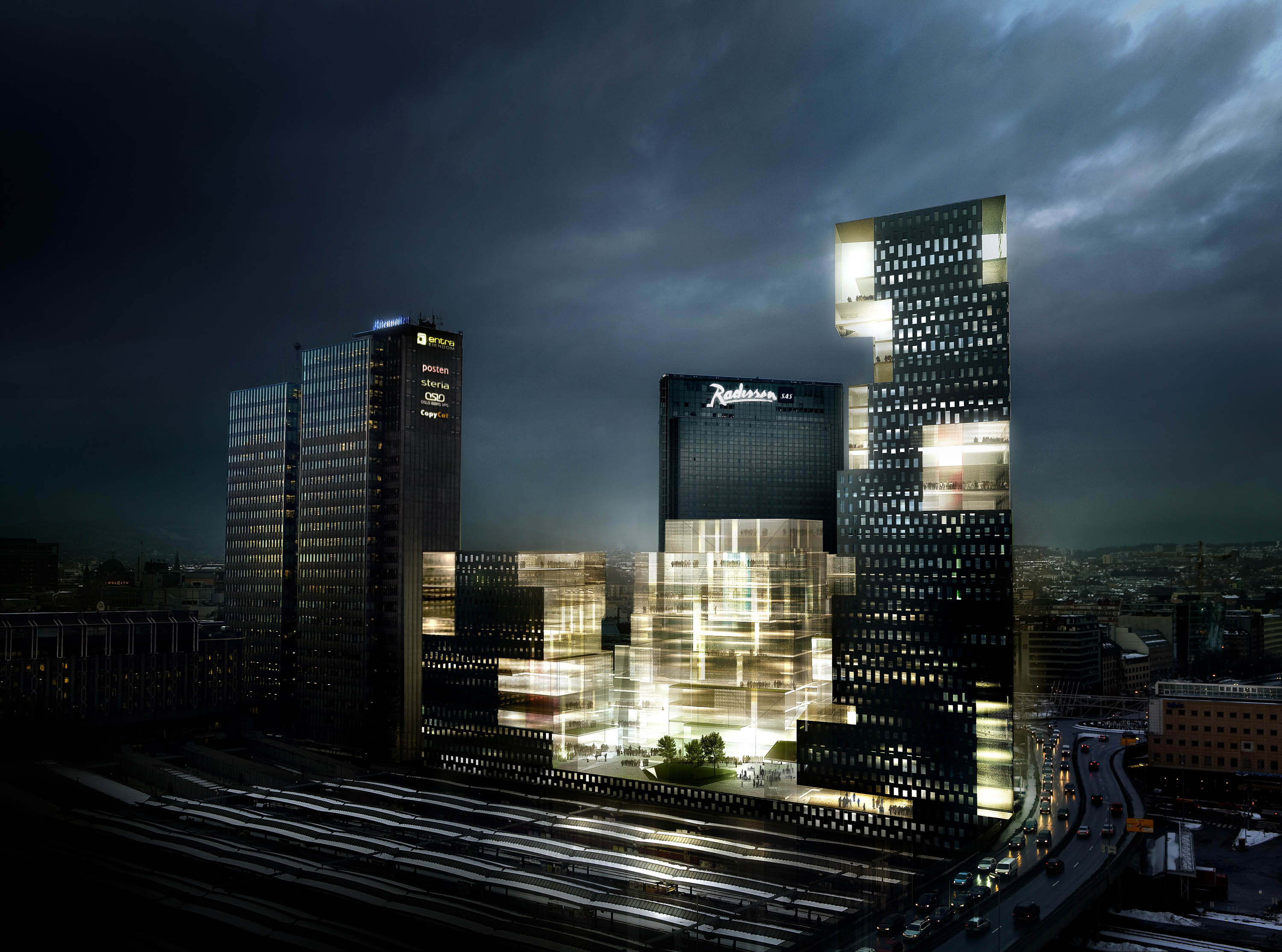 Des bureaux clairs comme le cristal pour Oslo par C.F. Møller Architects et Kristin Jarmund Arkitekter. © C.F. Møller Architects