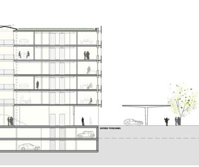 Siège de Lille Métropole Habitat par Dietmar Feichtinger Architectes LMH Roubaix 4 400x336