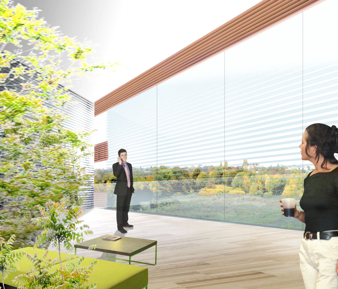 Siège de Lille Métropole Habitat par Dietmar Feichtinger Architectes © Dietmar Feichtinger Architectes