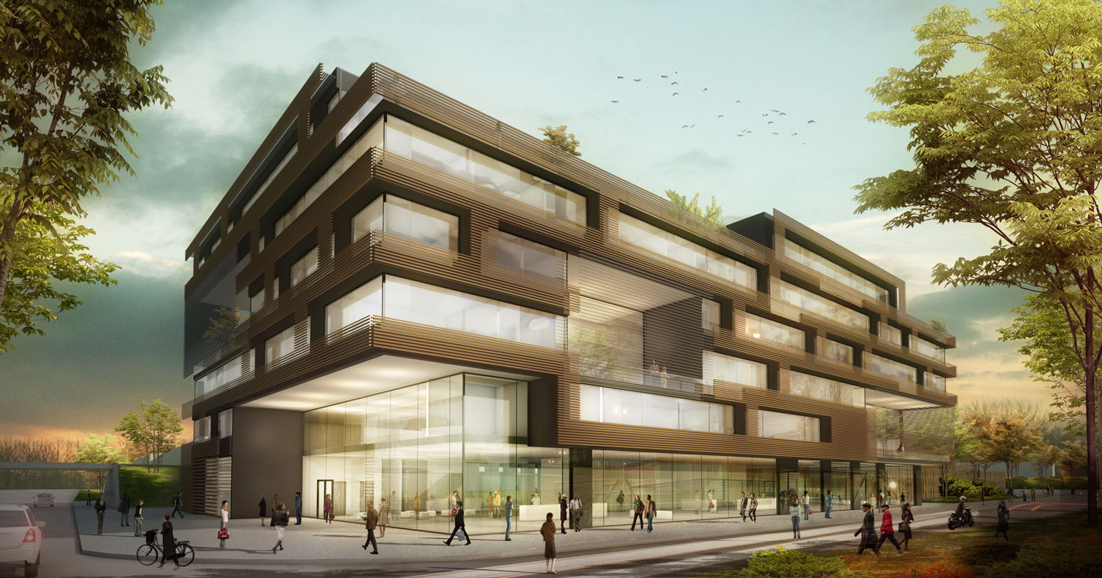 Siège de Lille Métropole Habitat par Dietmar Feichtinger Architectes © Dietmar Feichtinger Architectes