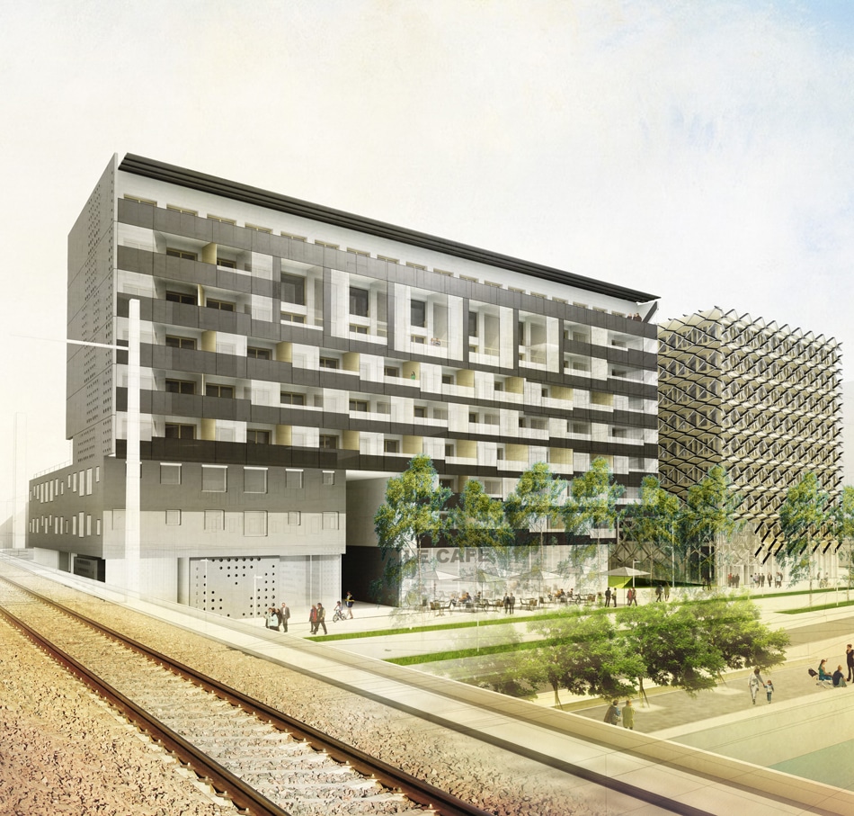 Ilot P à Lyon par Mateo Arquitectura et Dominique Perrault Architecture. © Mateo Arquitectura et Dominique Perrault Architecture