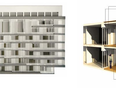 Ilot P à Lyon par Mateo Arquitectura et Dominique Perrault Architecture. Fachadas+materiales 400x302