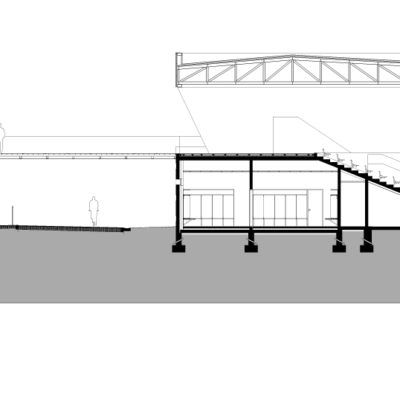 Stadium du littoral à Grande-Synthe par Olgga architectes Stadium Coupe Transversale Aa Cross Section Aa Olgga 400x400
