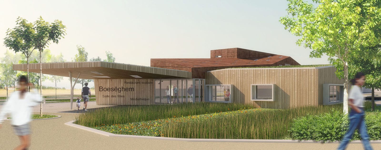 Médiathèque de Boeseghem par GA Architecture © Tommaso Bellucci
