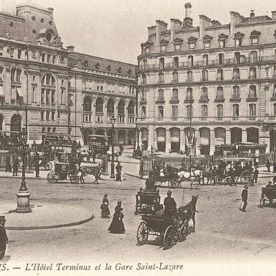 Carte Postale 1900 Paris Gare 400x400