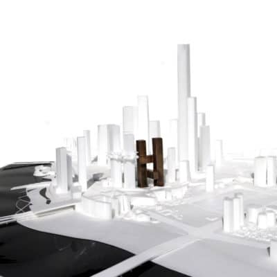 Les nordistes dessinent le ciel de Séoul (projet de BIG) Cross Tower Big 3 400x400