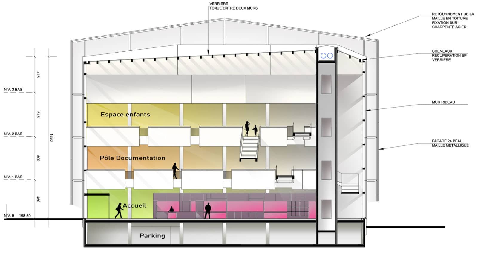 Mediatheque Bron Aia Life Designer Plan 30 Coupe 1600x894
