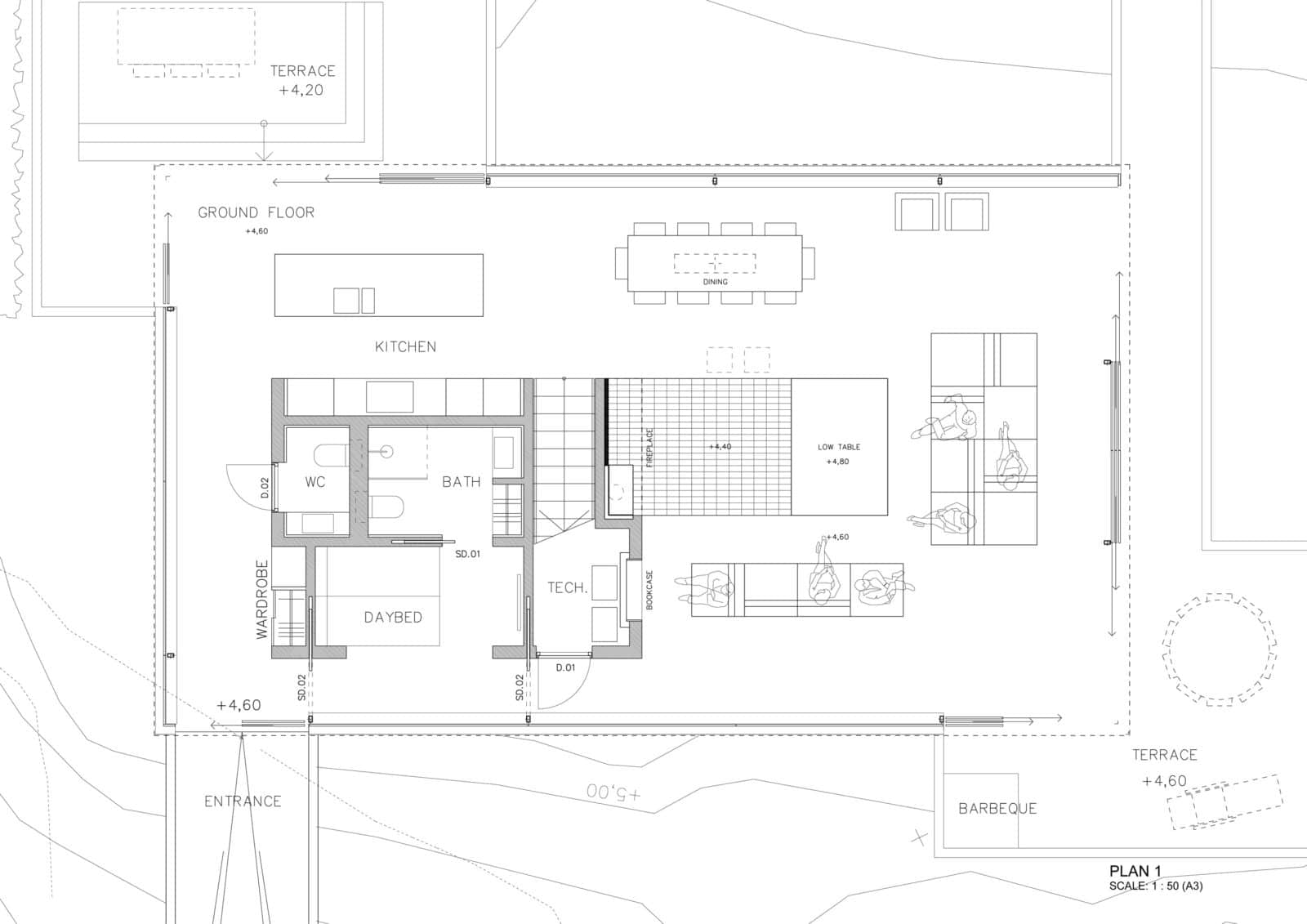 Dune House à Thorpeness par Jarmund/Vigsnaes Arkitekter 4 Plan 1