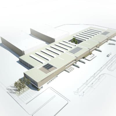 Centre de logistique Bestseller par C. F. Møller Architects Aerial View 400x400