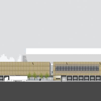 Centre de logistique Bestseller par C. F. Møller Architects West Elevation 400x400