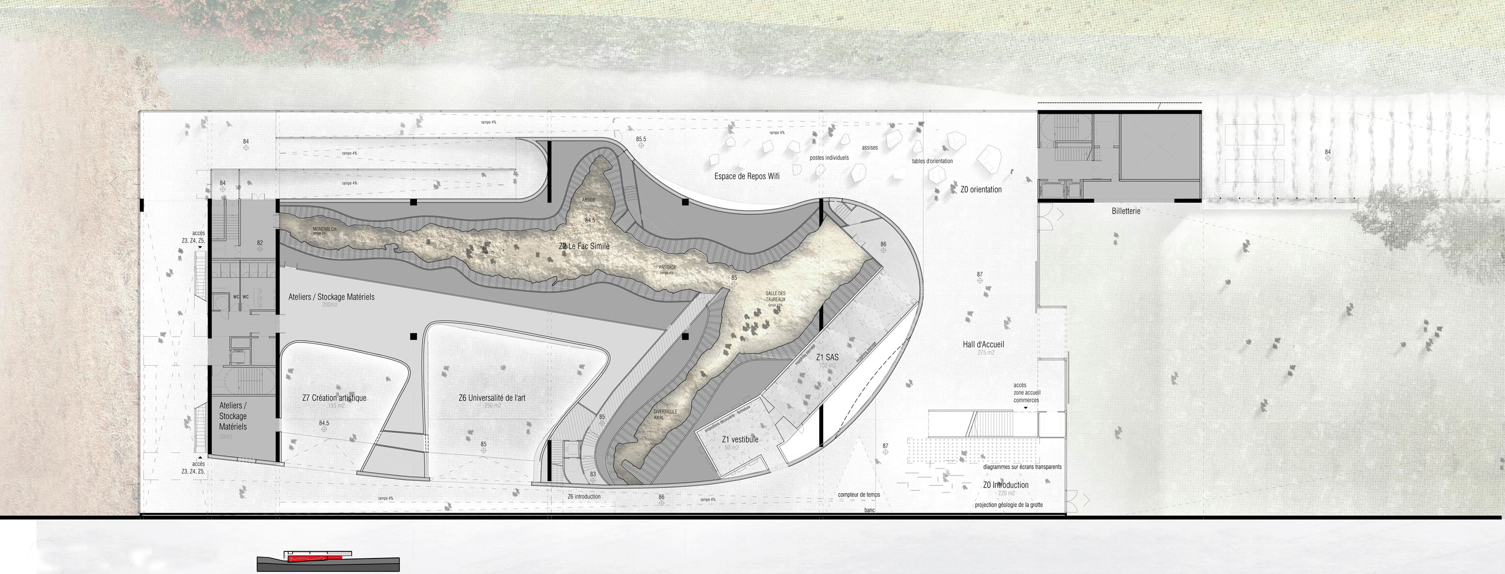 Projet de Mateo Arquitectura pour Lascaux IV © Mateo Arquitectura