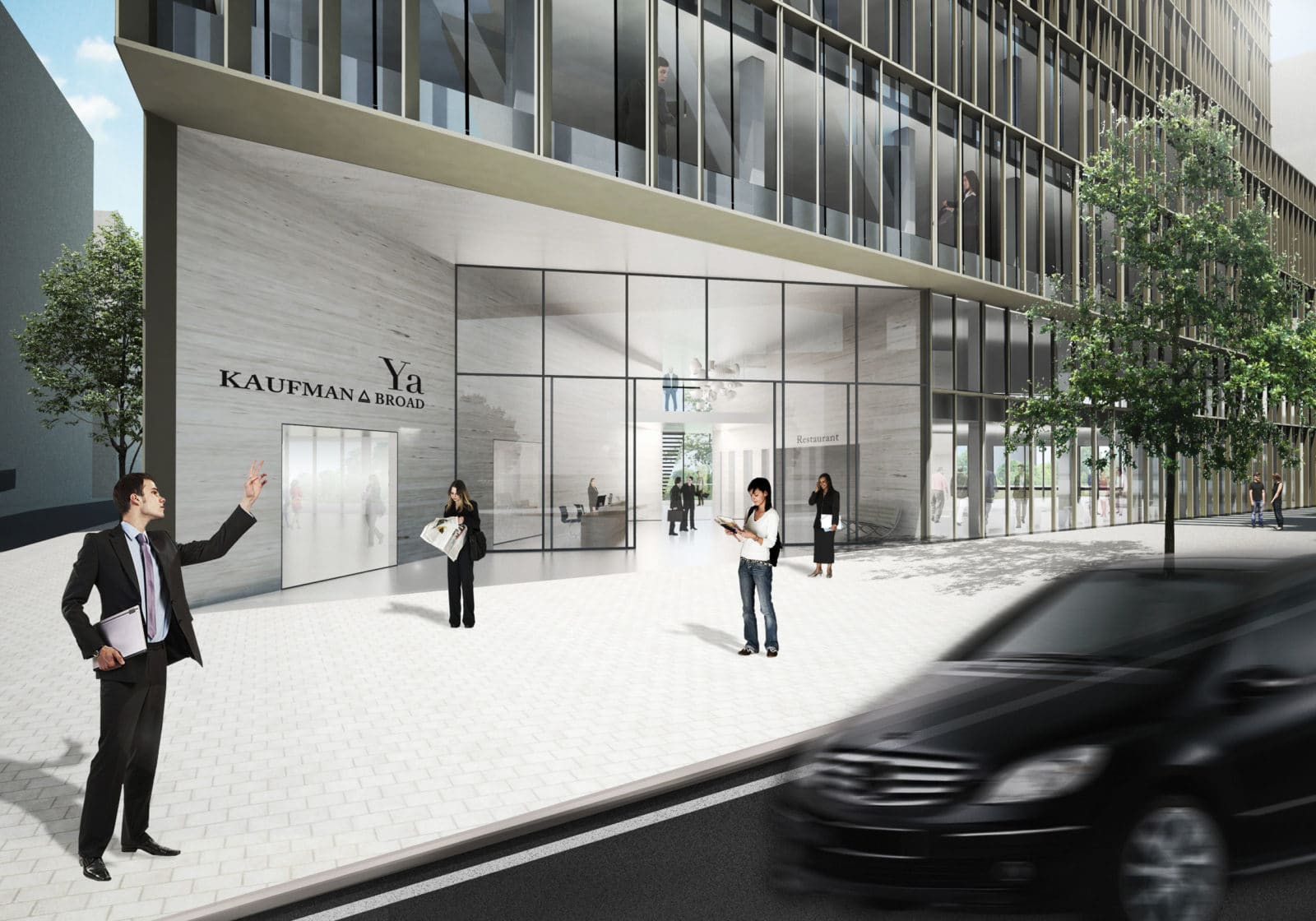 Immeuble de bureaux Ya à Boulogne-Billancourt par Studioninedots. © Studioninedots