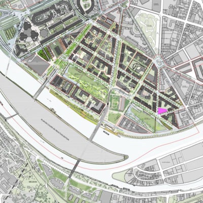 Immeuble de bureaux Ya à Boulogne-Billancourt par Studioninedots. Immeuble Ya