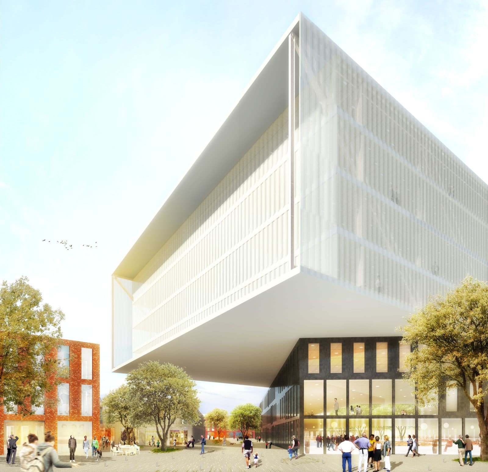 MVRDV remporte la restructuration de la station Shell à Villeneuve d’Ascq. © MVRDV