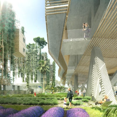 Groupe scolaire Simone Veil à Colombes par Dominique Coulon et Associés. 4 Le Ray Coeur D Ilot Nice Logement Vegetalise 400x400