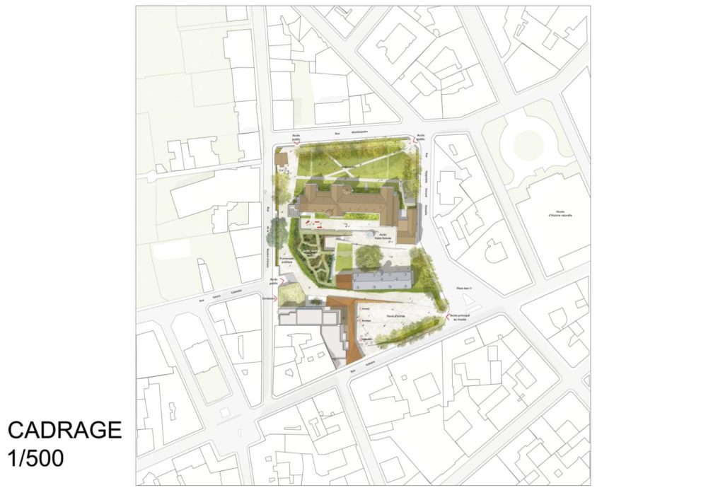Musée Dobrée à Nantes par l’Atelier Novembre NANTES DOBREE PLAN MASSE 500 © Atelier Novembre 991x700