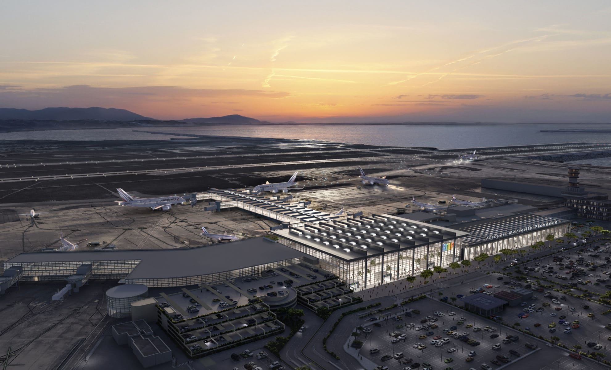 Extension de l’aéroport Marseille Provence par Foster + Partners Aeroport Marseille Extension Foster 6 1981x1200