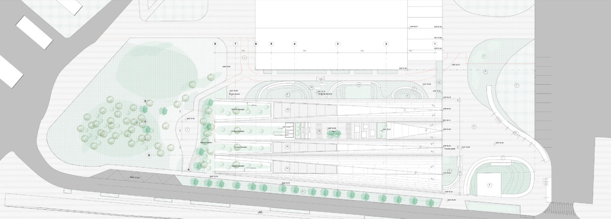 Mu Architecture Mediatheque Avon Plan Masse 1200x431