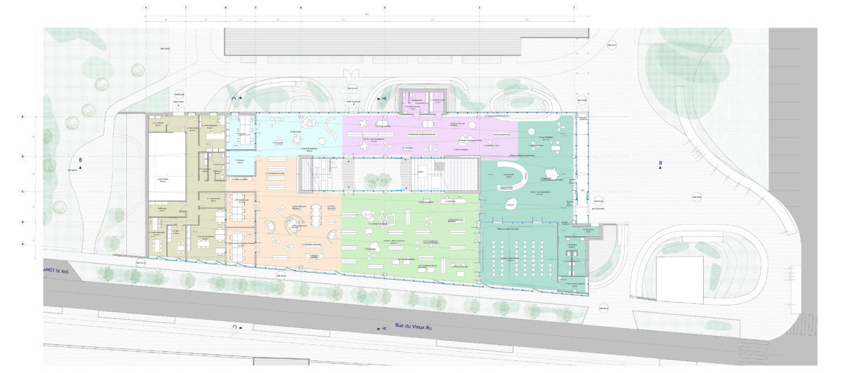 Mu Architecture Mediatheque Avon Plan Rdc 1200x532