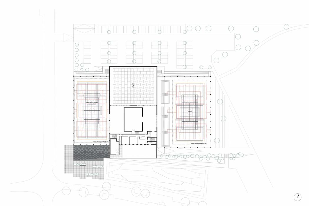 Complexe Sportif Bussy Duplantier Plan R1 1050x700