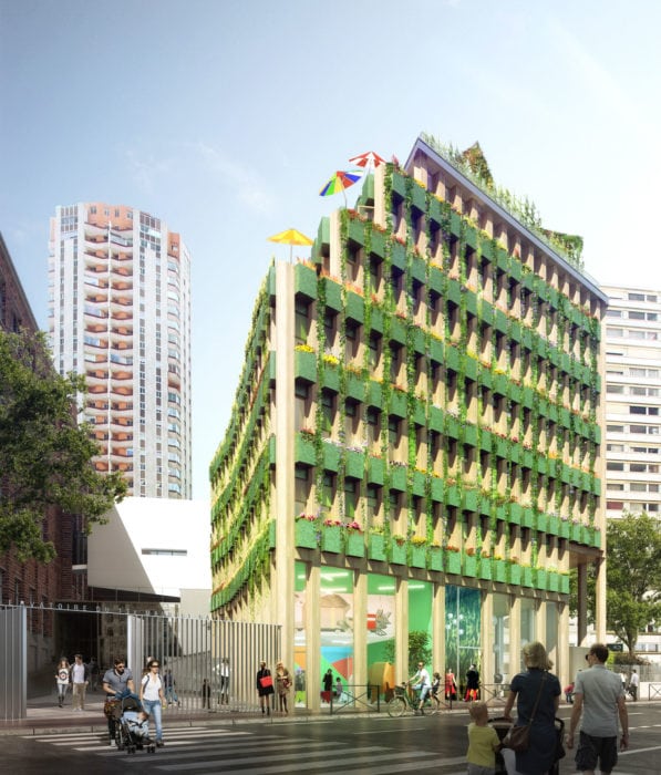 Edison Lite à Paris par Manuelle Gautrand Architecture Edison Lite Paris Manuelle Gautrand Vue 1 597x700