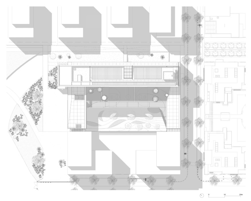 Groupe Scolaire Montpellier Mdr Architectes Plan De Masse 875x700