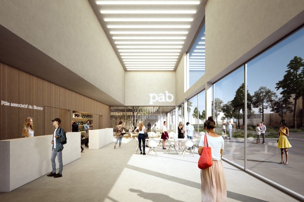 Pôle Associatif Le Blosne à Rennes par Antonio Virga Architecte Pole Associatif Blosne Rennes Virga Hall 1050x700