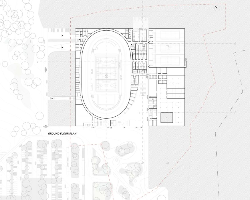 Vélodrome du Grand-Duché du Luxembourg par Metaform et Mecanoo à Mondorf-les-Bains Velodrome Luxembourg Mondorf Les Bains Metaform Plans3 874x700