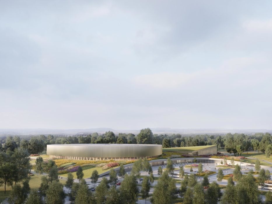Vélodrome du Grand-Duché du Luxembourg par Metaform et Mecanoo à Mondorf-les-Bains Velodrome Luxembourg Mondorf Les Bains Metaform Visuel 4 933x700