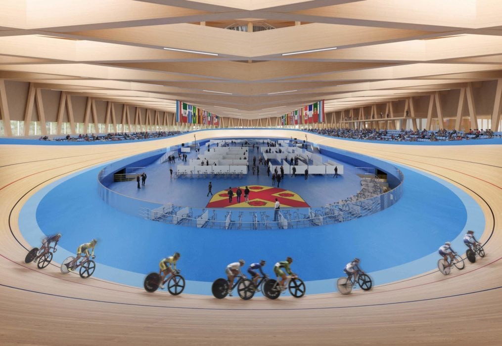 Vélodrome du Grand-Duché du Luxembourg par Metaform et Mecanoo à Mondorf-les-Bains Velodrome Luxembourg Mondorf Les Bains Metaform Visuel 5 1015x700