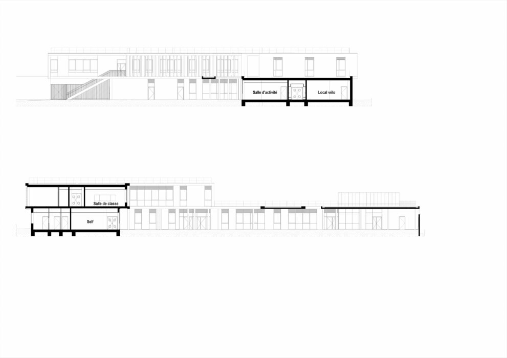 Groupe Scolaire Gargenville Dutrevis Coupe 1 991x700