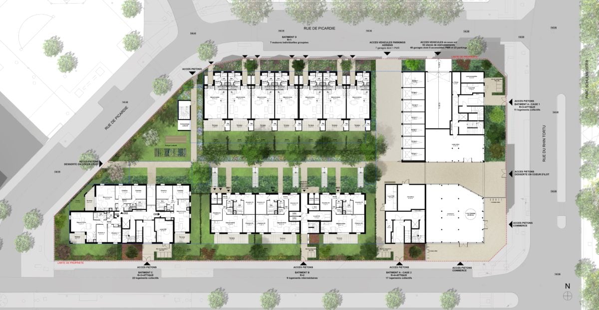 Logement Eko2 Strasbourg Architecture Globale Plan Rdc 1200x622