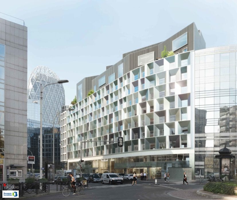 Immeuble Ne.st à La Défense de Bouygues Immobilier par 163 Ateliers Ne St Immeuble Defense Courbevoie 163 Ateliers 4 827x700