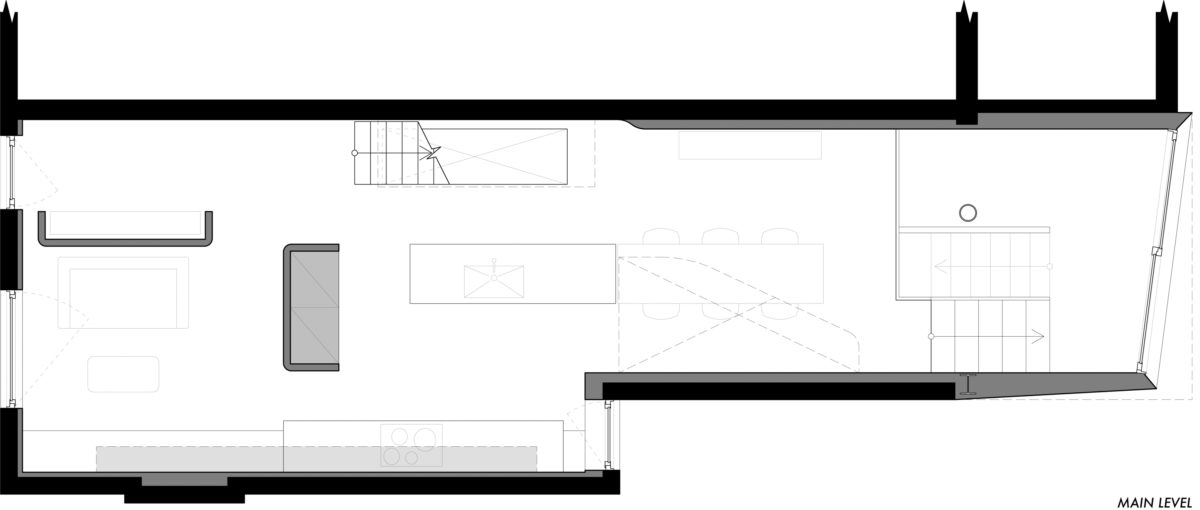 Extension de maison victorienne à Toronto par Reigo & Bauer Extension Maison Galley House Toronto Reigo Bauer Plan Rdc 1200x510