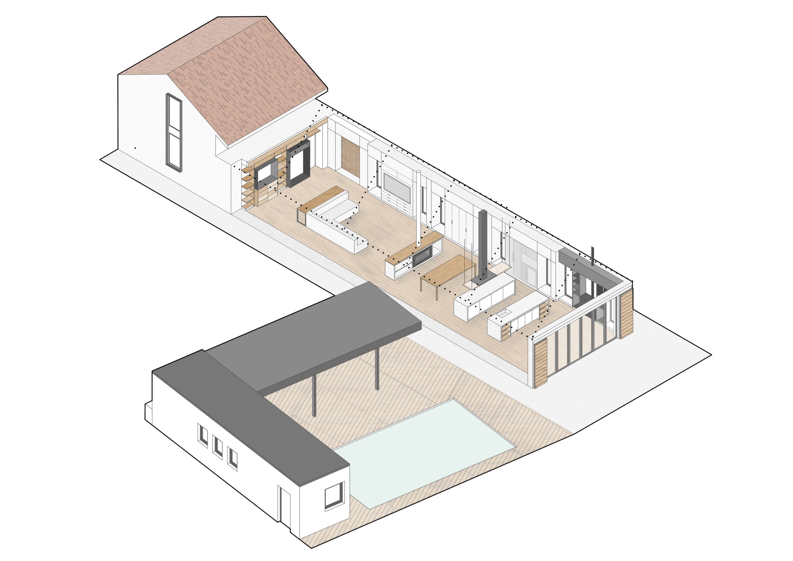 Zooco Estudio Maison Ecurie Axonometrie 2545x1800